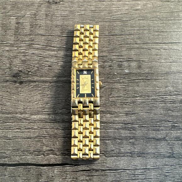 Vintage ELGIN WATCH Women DIAMOND TANK Working Gold Tone - Picture 1 of 4